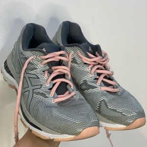 ASICS running shoes.